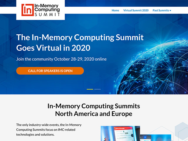 In-Memory Computing Summit Website Design